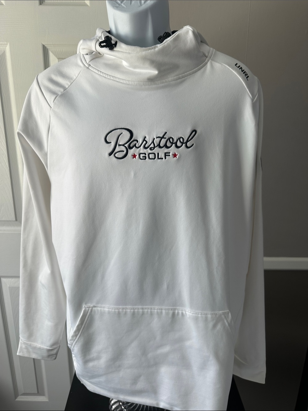 Barstool Golf Men's White Pullover Hoodie